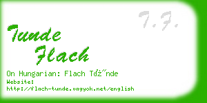 tunde flach business card